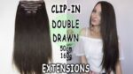 Estensioni capelli clip-in doppio disegno, lunghezza 50 cm, peso 160 g, ideali per un look naturale e voluminoso.