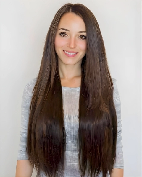 Premium flip extension 55cm 160g – lunghezza e lucentezza naturale con capelli setosi.